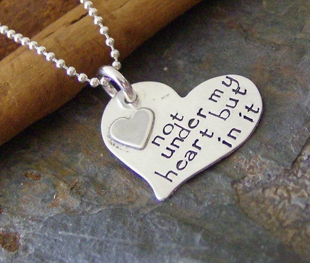 adoption necklace.............hand stamped and soldered sterling silver necklace