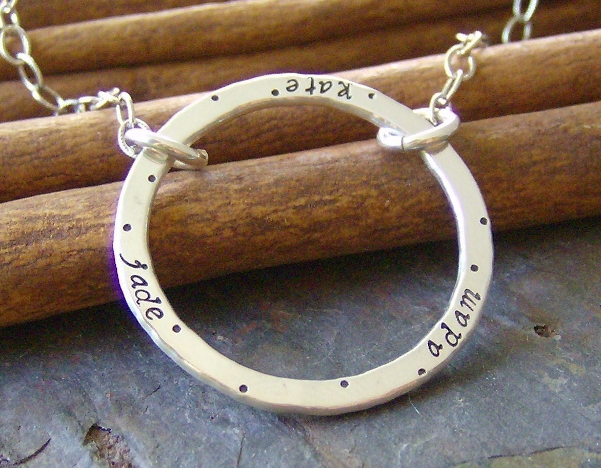Eternally Mine... hand stamped sterling necklace