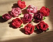 Crochet Rose brooch -- choose your color