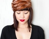 Vintage Feather Coque Cocktail Hat/Headband