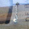 Countess Crystal  Pendant Wirewrapped in SS