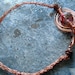 Copper viking knit wire work bracelet with Japanese Tensha focal bead