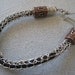 Viking knit leather Hancrafted Personalized  Wire Bracelet For Him or Her under 40 usd
