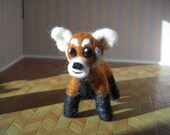Red Panda - needle felted origonal soft sculpture.