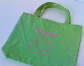 Recycle Earthday Reusable Canvas Tote OOAK