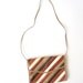 1970s Oleg Cassini Mocha Striped Clutch Bag