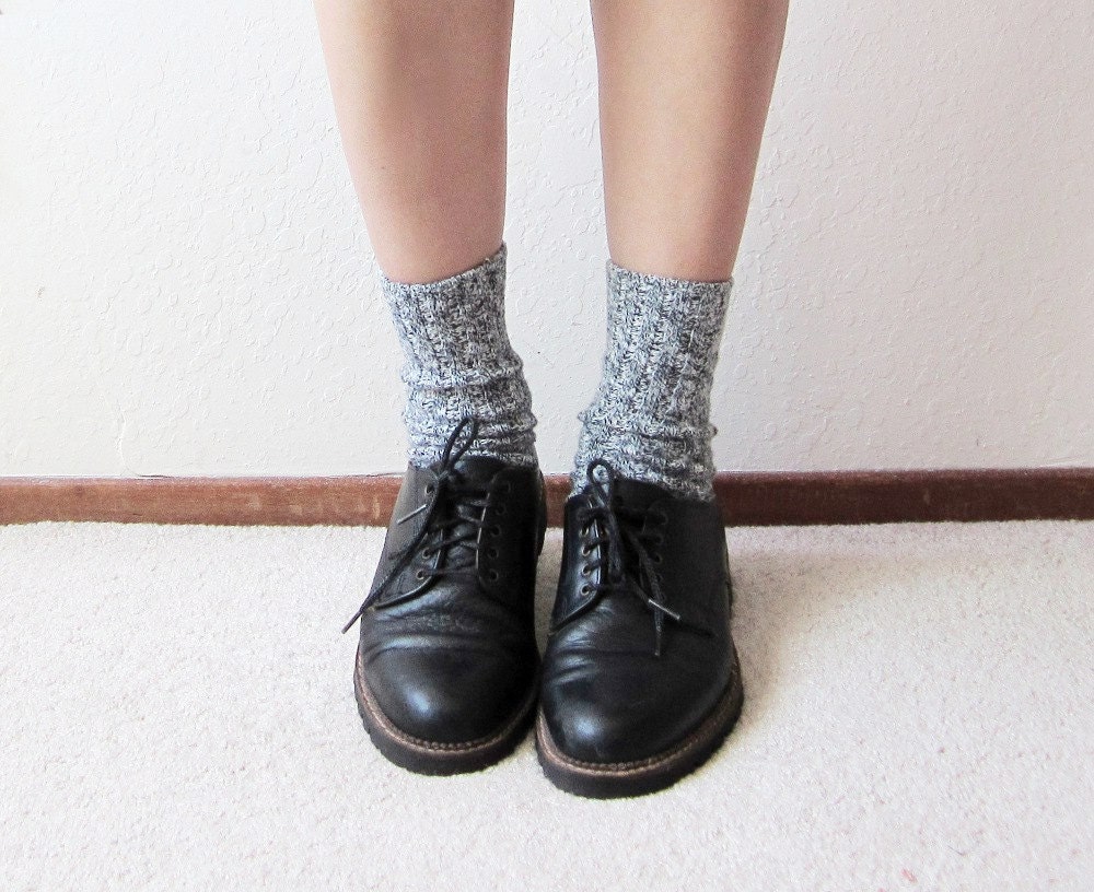 1990s Chukka Black Leather Oxfords