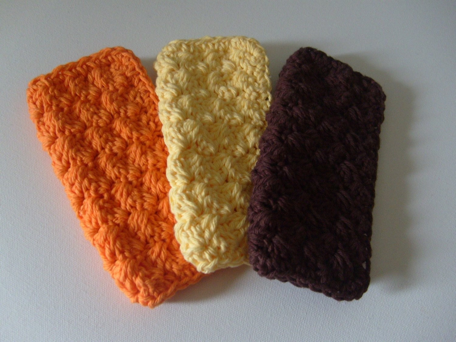 Every Day Luxury Washcloths In FALL/AUTUMN Colors - Hand Crocheted