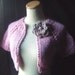 The Extraordinary Hand Knit Shrug - In LUXURIOUS ALPACA /  Crocheted Brooch Made From Handspun Yarn