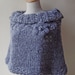 The Urban Girl Cowl Capelet In GORGEOUS GRAY - w/complimentary brooch / On Sale Now