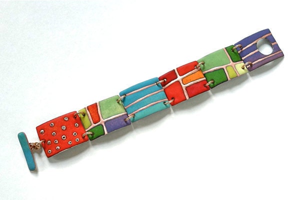 Multi-colored Enamel Bracelet