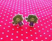 Kawaii Stud Earrings - Medusa ONE OF A KIND