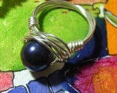 Jewelry Tutorials Ring DIY Pearl Birds Nest Adjustable Wire Wrapped Ring  No 7
