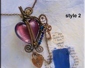 TUTORIAL Jewelry Pendant No 67 Wire Wrapped Steampunk Two styles..make now for mothers day