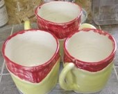 Zombie mugs, set of THREE, drink your brains