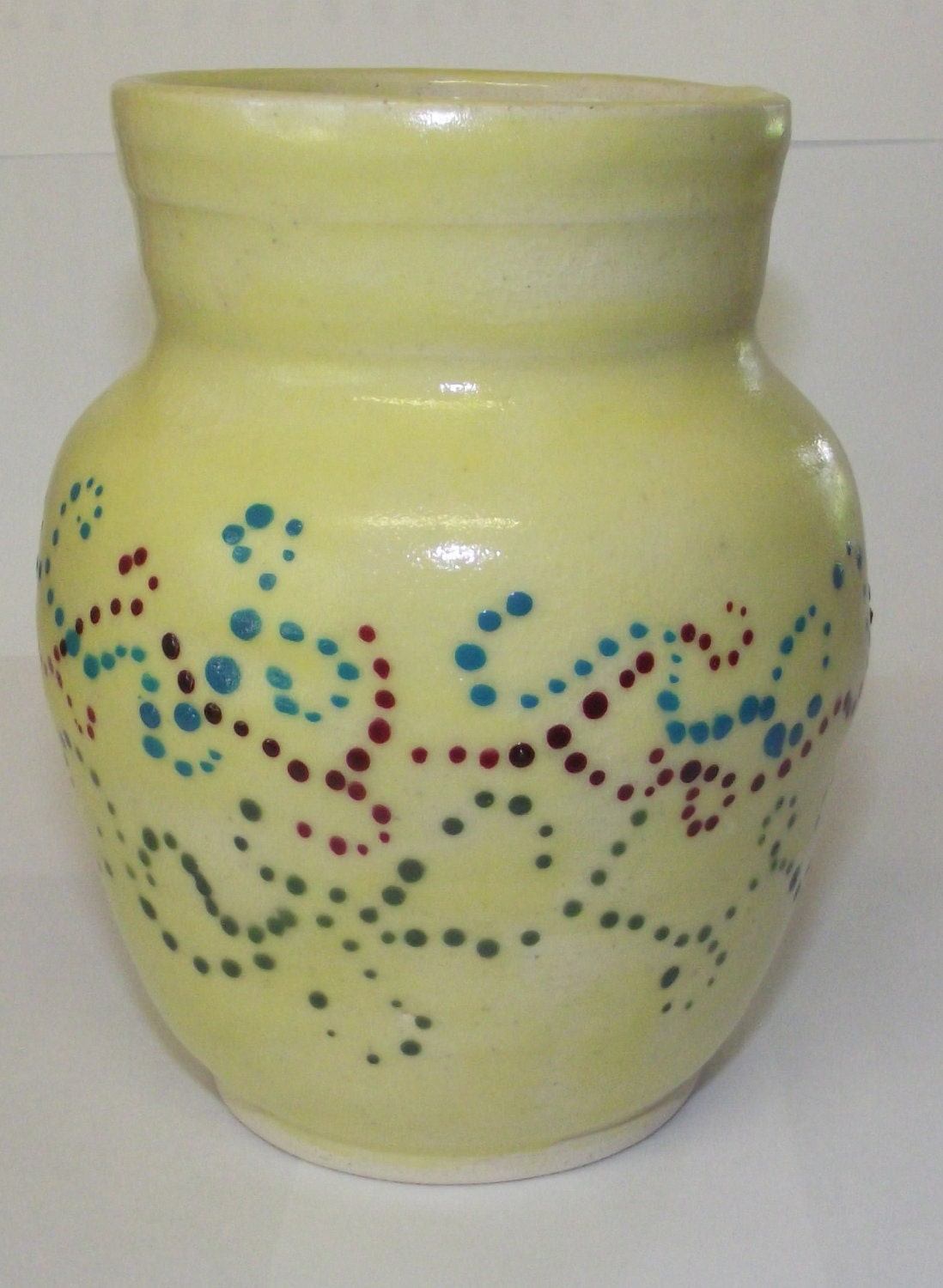 Yellow dotty vase