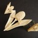 1940s hawaiian / Exotic Vintage 40's Hawaiian Flower Carved Ivory Brooch Pin and Earrings Set