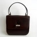 1960s purse / Lock Shock and Barrel Vintage 60's Mod Chocolate Brown Leather Purse