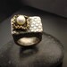 Reserved for Maria 1st InstallmentAcross the Universe - Fine silver, pearl and gold ring