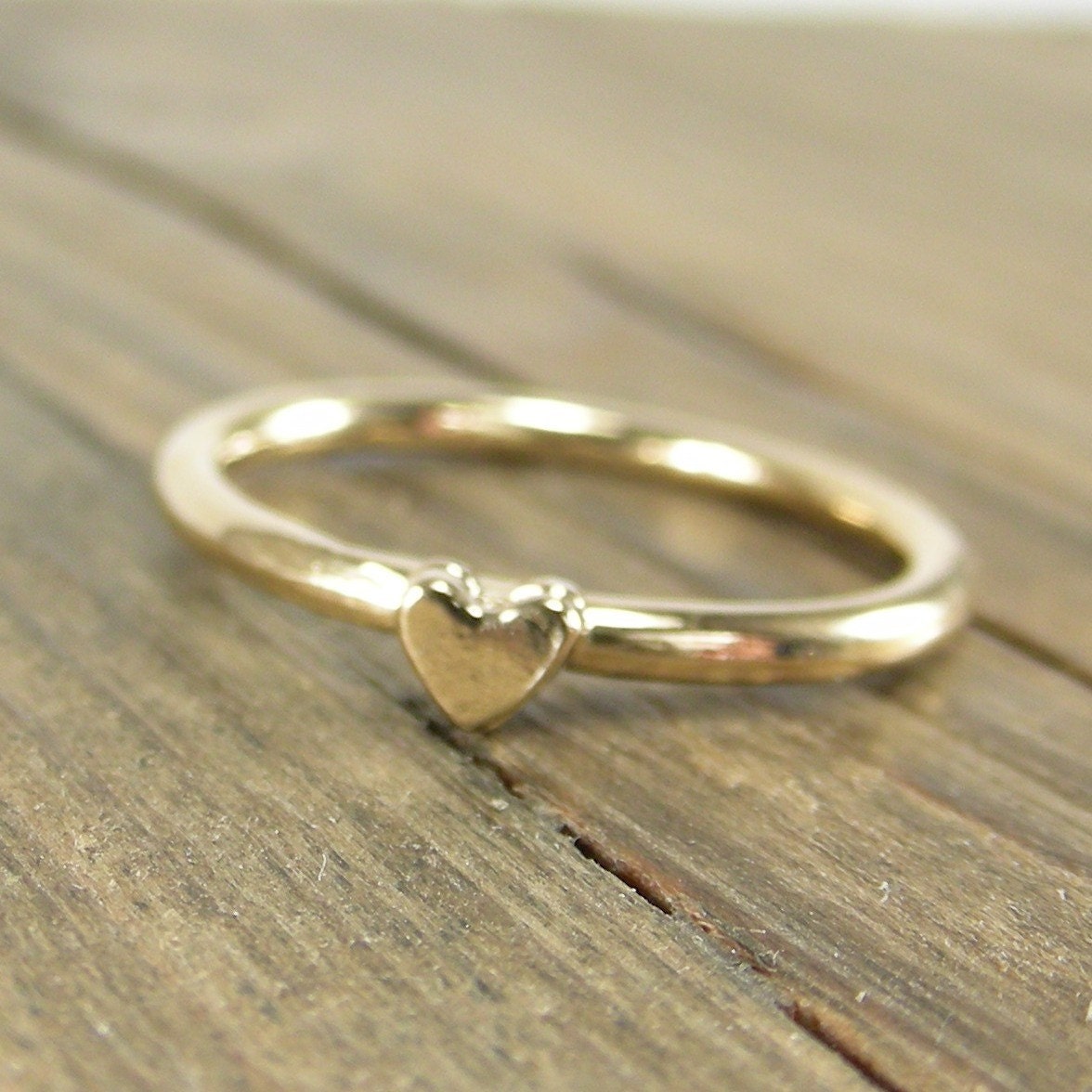 Heart Ring Gold Dipped Silver