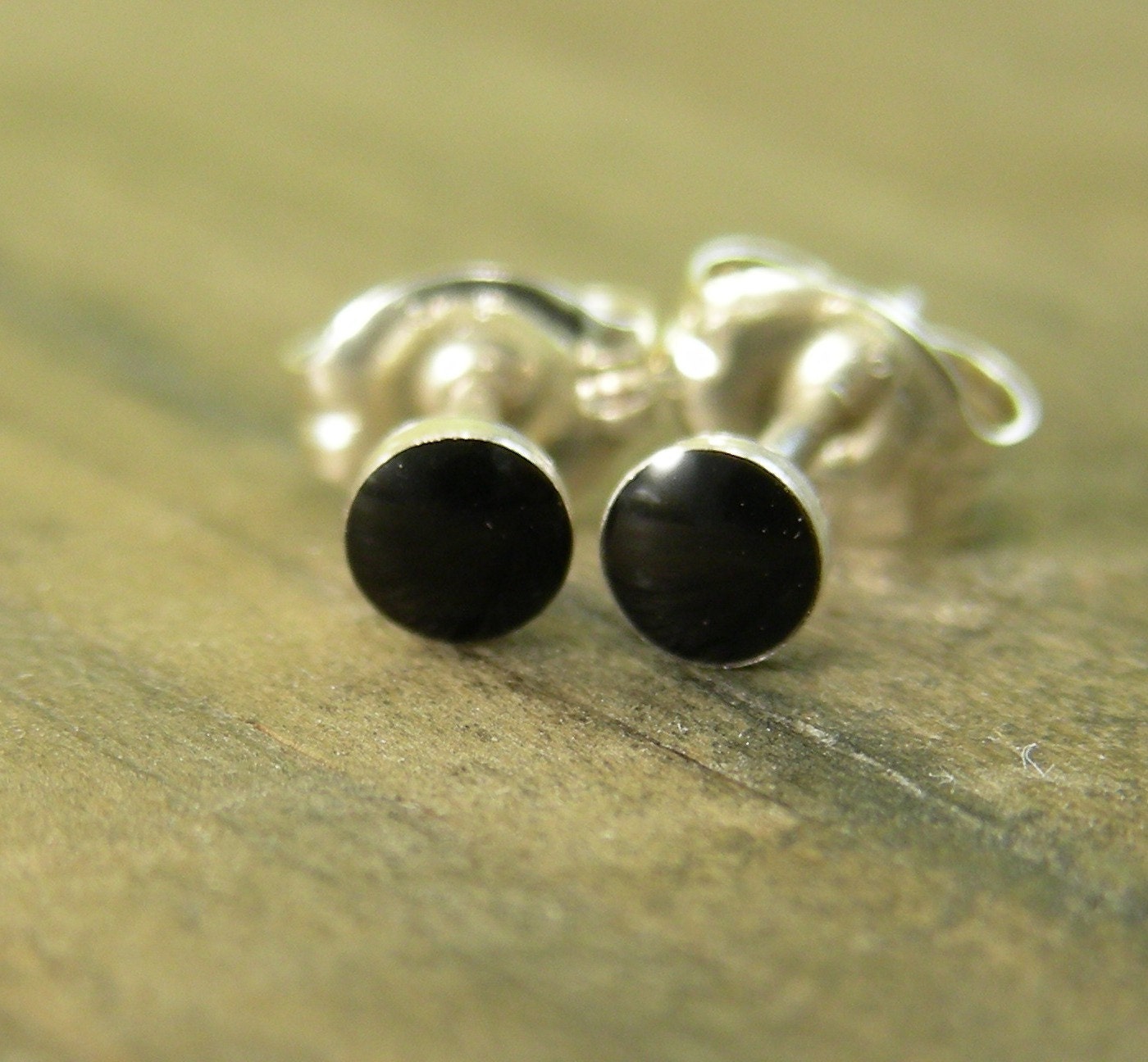Black Stud Earrings