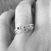 Stacking Rings - Jewelry - Birthstone and Heart Ring  - Valentine Ring - Silver Ring