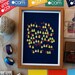 A little Lovely Town Print / Golden Yellow and Red Home and Garden Bedrrom art Modern Home Wedding gift Anniversary