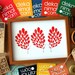 Little Peacock x 3 Print / Red Wedding Birthday Anniversary GIft Children decor Kids poster Home decor Pop art Family