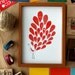 A Little flower Bird Print / Brown