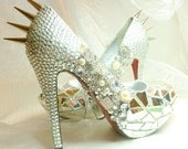 Cinderella's Revenge...Swarovski crystals, broken shards of glass and spikes