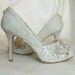TWINKLY PEEP TOES wedding shoes... vintage lace, Swarovski crystals, pearls and glass embellishments