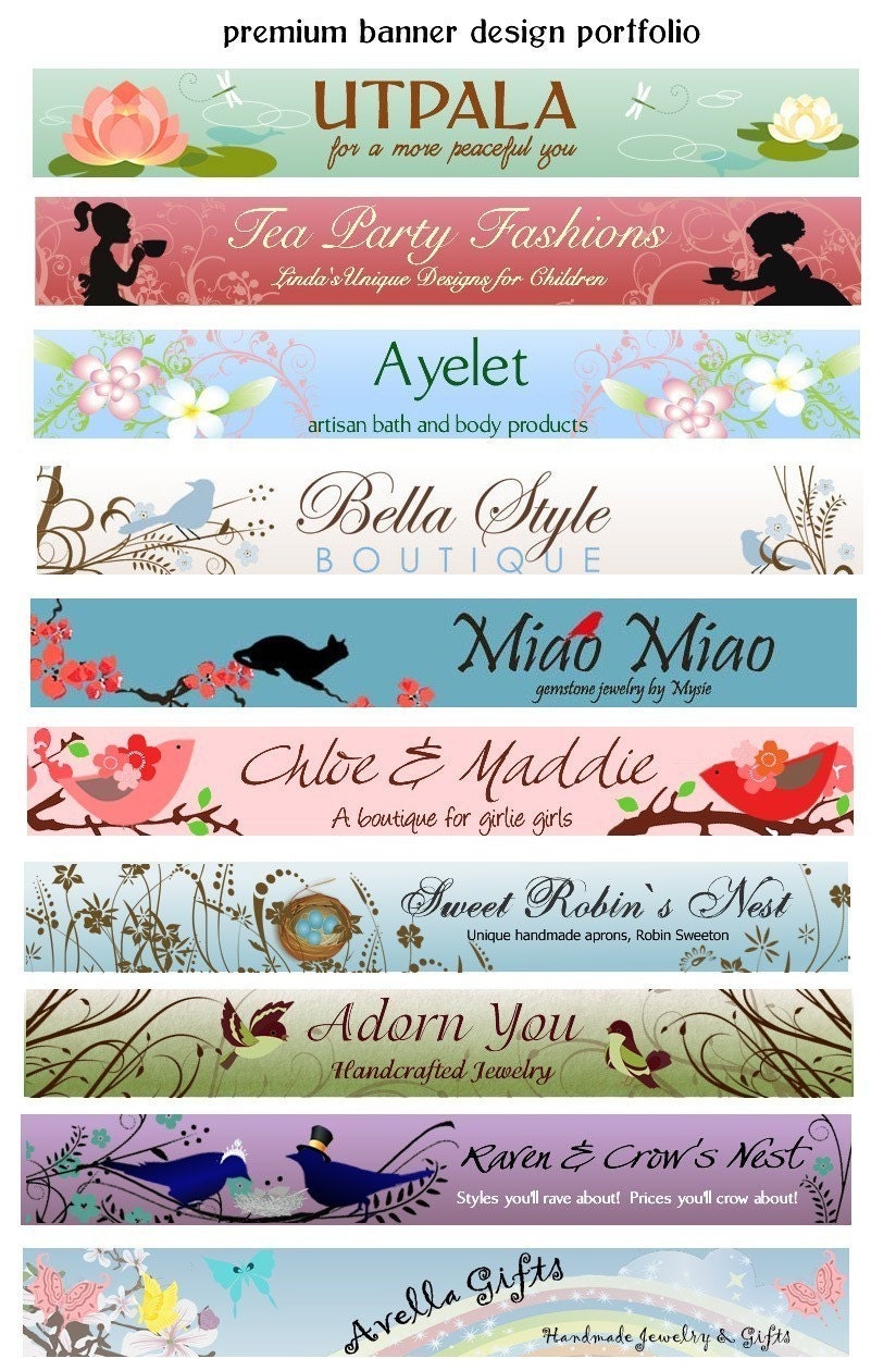 Custom Etsy Shop Banner  and Avatar - with Graphic Illustration - Premium Design - Unlimited Revisions  - FREE ETSY SHOP SEO SUCCESS GUIDE