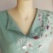 Seafoam Spring tee, screen printed t-shirt with buttons, embellished tee