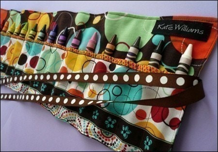 Retro Dot Crayon Holder-16 Crayons Included-Great Gift