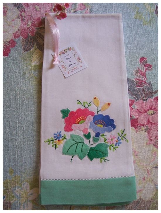 Appliqued Tea Towel