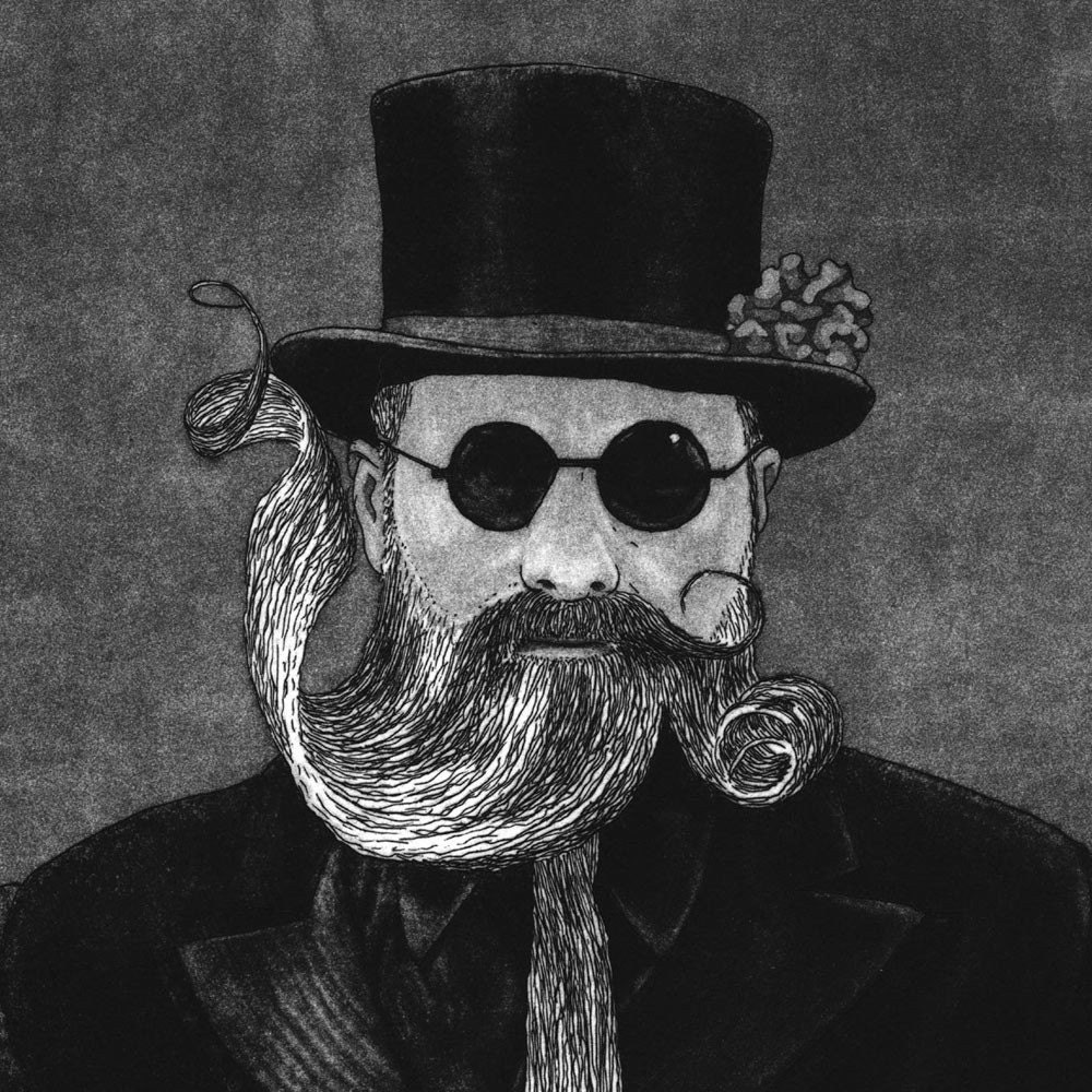 Beard Print - 'Beard Tie' etching