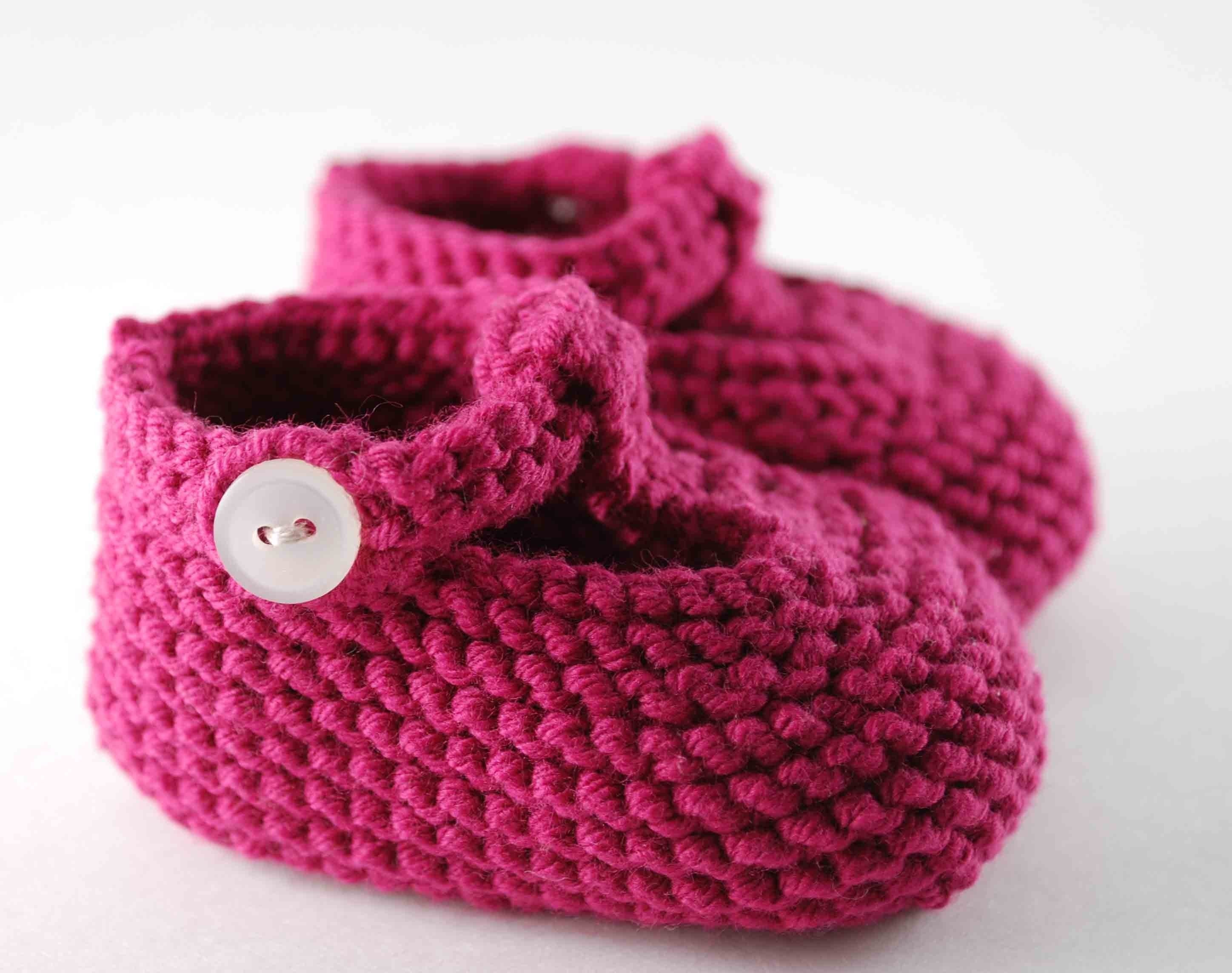 Sweet Magenta T Strap Baby Booties