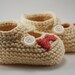 Little Miss Bow Cream Baby Booties