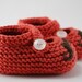 Mr. Mustache Red Baby Booties