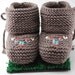 Sweet Baby Taupe Moccasin Booties