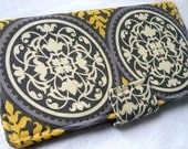 Handmade Long Wallet  BiFold Clutch Ironwork in Granite medallions