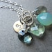 LEO Zodiac Necklace GREEN Cluster