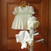 Baby girl hand smocked yellow dress, bonnet, bloomers/diaper cover Size 6Mo.