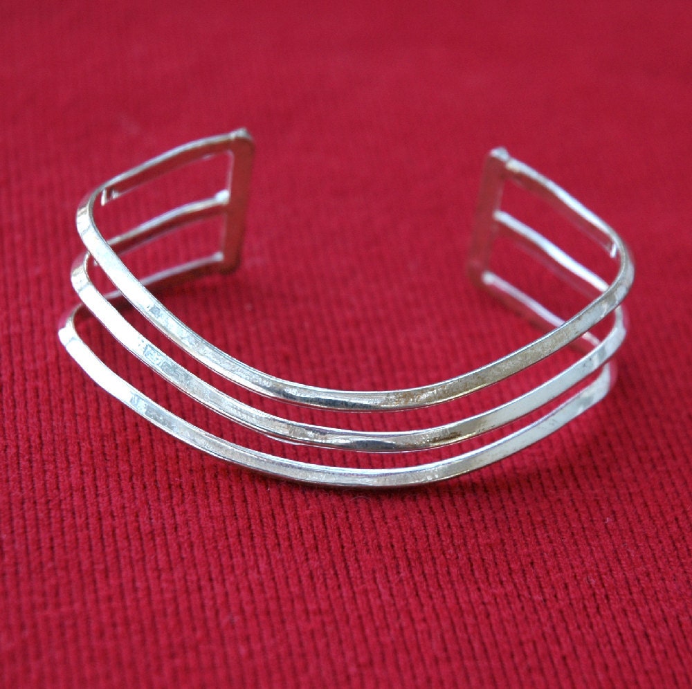Vintage Three Band Cuff Bracelet