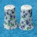 Vintage Violet Pattern Lefton China Salt and Pepper Shakers
