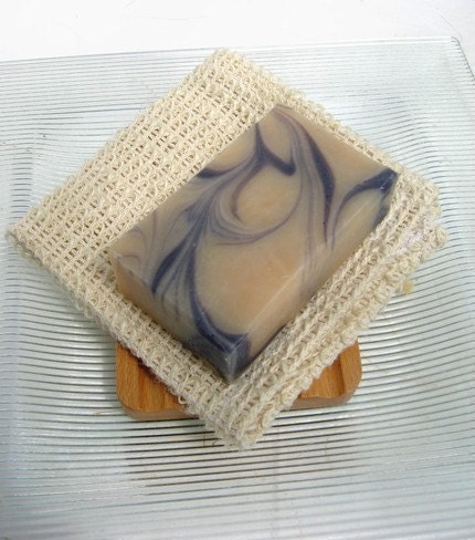Organic Handmade Soap Lavender Swirl -Cold Process Soap-Vegan-Olive Oil Soap