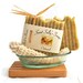 Organic Oatmeal Soap, Vegan Handmade Soap, Unscented Hot Process Soap