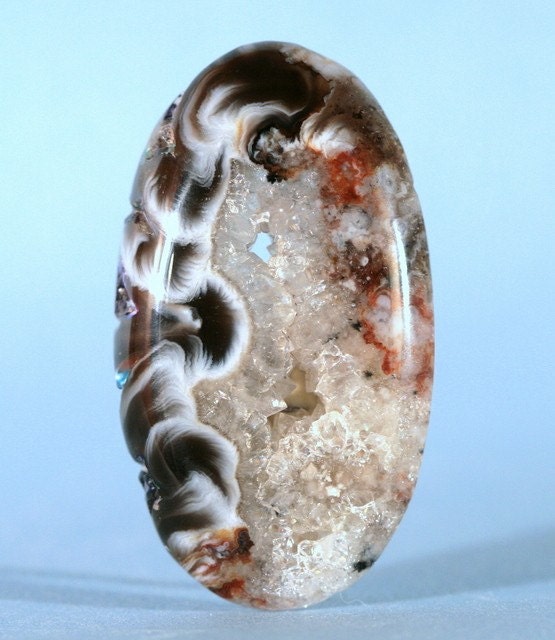 OH Boy OcoOcho Agate w\/druzy 27mmx48mmX7mm