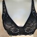 Vintage Olga Black Lace Impression Bra, 33019, 34C
