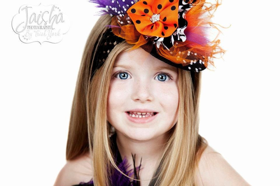 Halloween Pizazz Mini Witch Hat.... Over the Top Hair Bow...and matching Headband